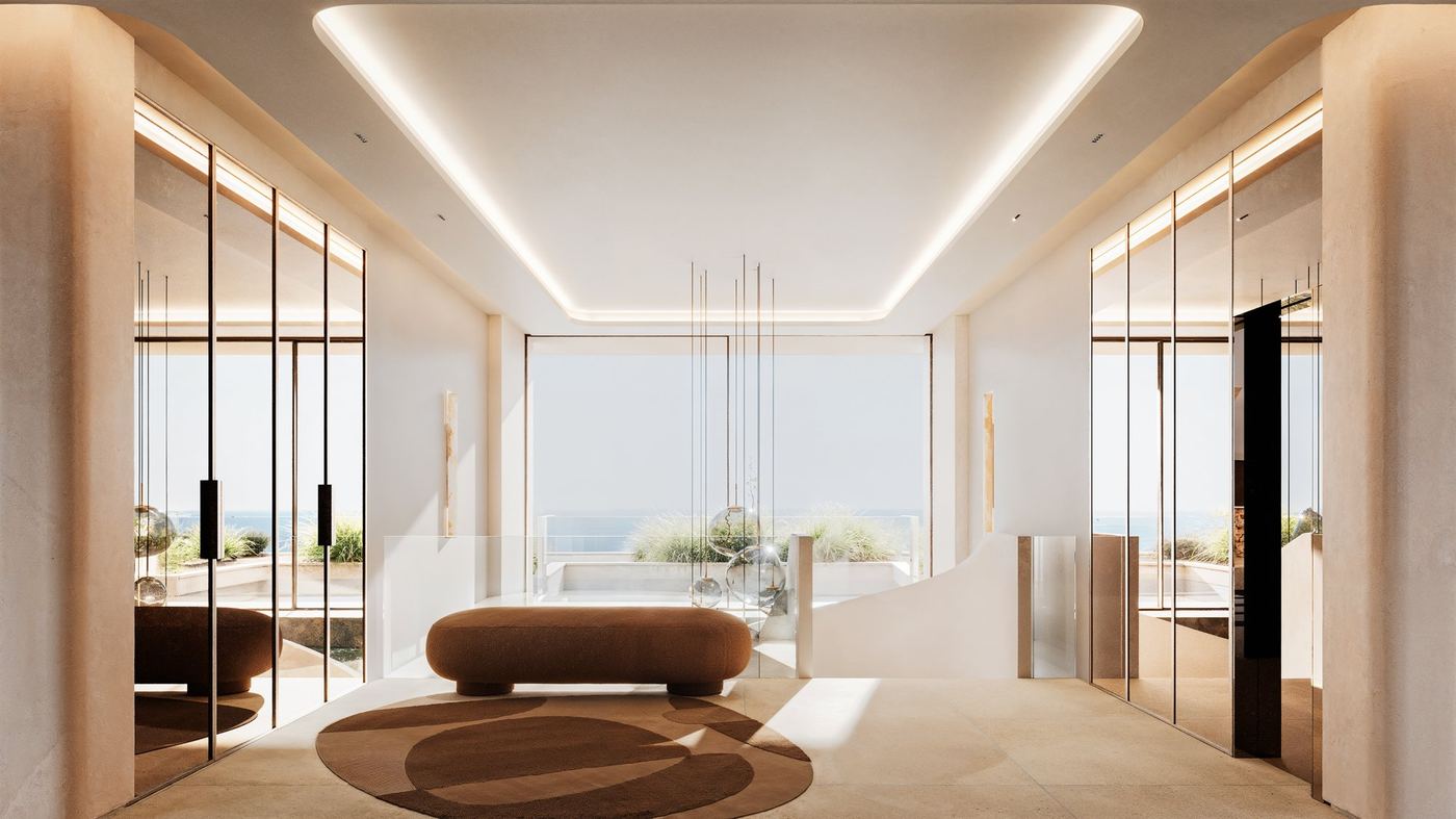 Luxury real estate Saint-Tropez - grand entrance hall villa Sainte-Maxime