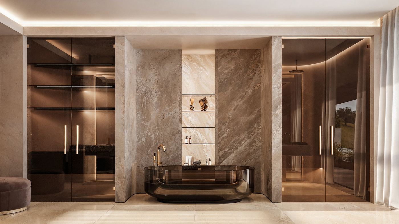 Sainte-Maxime villa for sale - luxury master bathroom ensuite