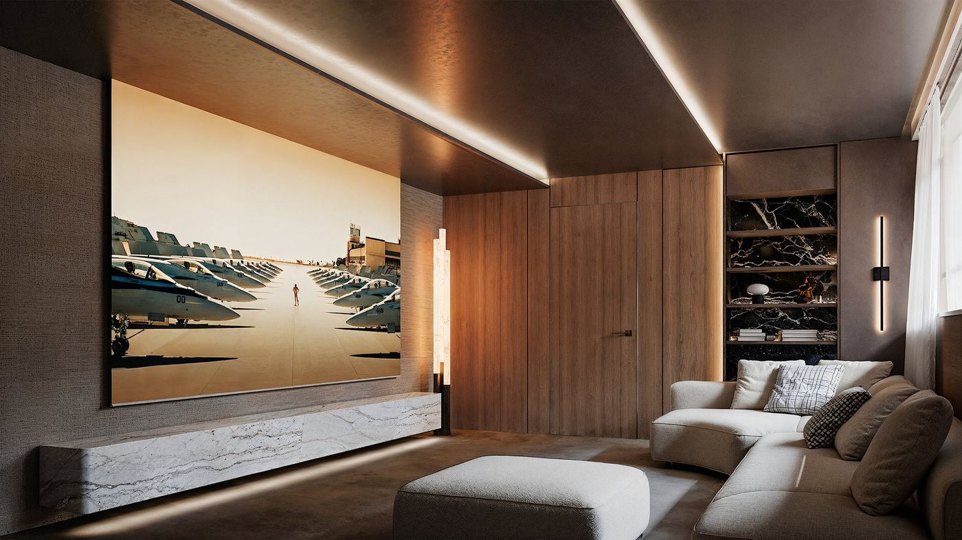 South of France villa for sale - home cinema room