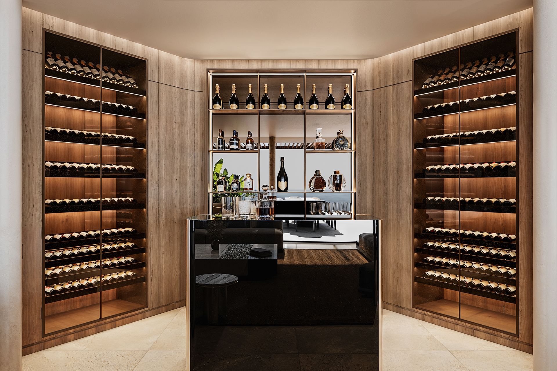 Villa in south of France for sale - private wine cellar